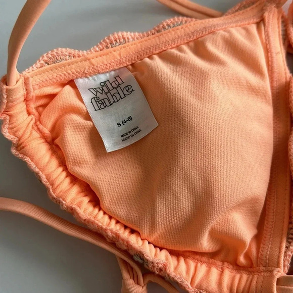 Wild Fable Orange and Grey Knitted Bikini - Picture 4 of 6